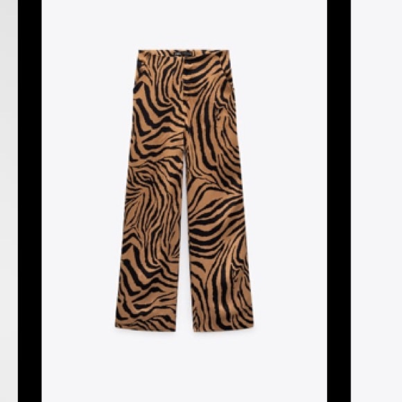 Zara Zebra wide leg pant - Picture 5 of 5